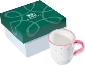 Gmundner Keramik Herzerl Schokotasse im Karton 300ml rosa