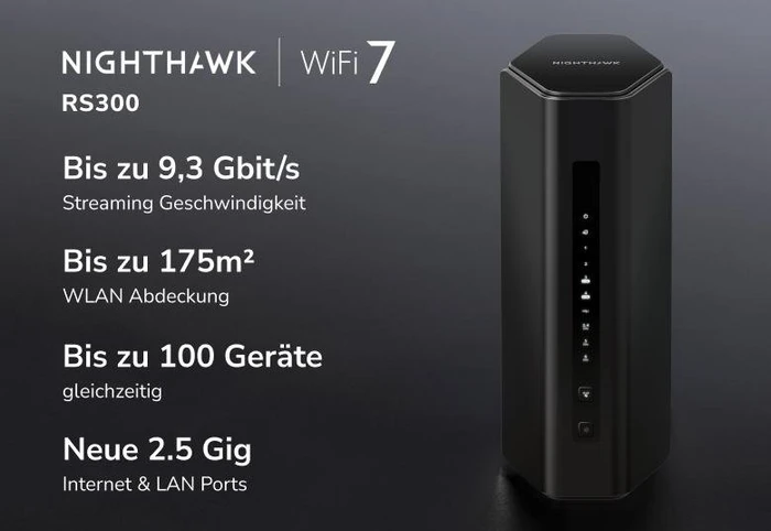 Netgear Nighthawk RS300, Wi-Fi 7, BE9400
