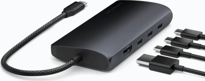 Satechi 8-in-1 Multiport Adapter, Midnight, USB4 [Stecker]