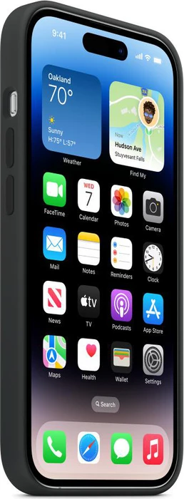 Apple Silikon Case mit MagSafe für iPhone 14 Pro Mitternacht