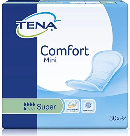 Tena Comfort Mini Super Hygieneeinlage, 180 Stück (6x 30 Stück)