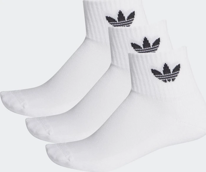 adidas Mid-Cut Crew Socken white/black, 3 Paare