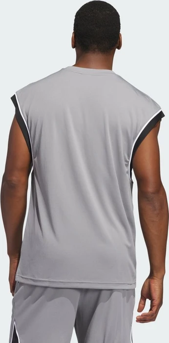 adidas Basketball All-World Sleeveless Funktionsshirt ärmellos grey three/black (Herren)