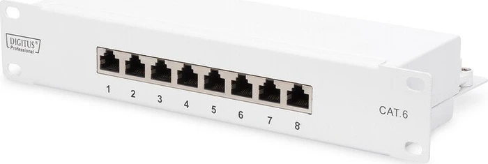 Digitus Professional Patchpanel Cat6, grau, 8-Port