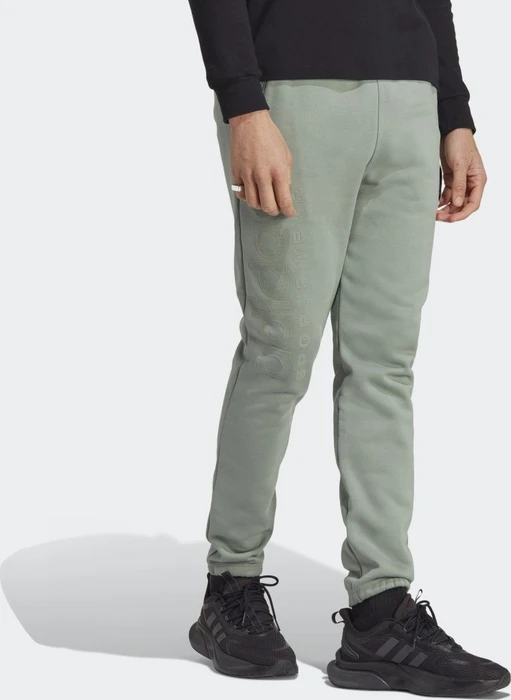 adidas Lounge Fleece Trainingshose lang silver green (Herren)