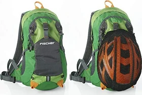 Fischer Fahrrad-Rucksack mit Helmnetz grün