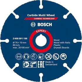 Bosch Professional EXPERT Carbide Multi Wheel Trennscheibe, 76x10mm, 1 Stück