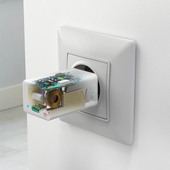 Hama Schnellladegerät USB-C PD/Qualcomm GaN Mini-Ladegerät 45W weiß