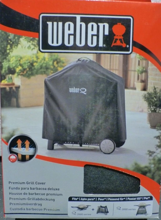 Weber Premium-Abdeckhaube für Q2000/Q3000 mit Rollwagen