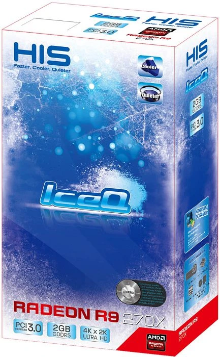 HIS Radeon R9 270X IceQ Boost Clock, 2GB GDDR5, DVI, HDMI, 2x mDP