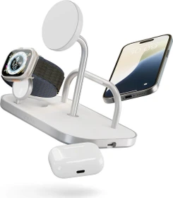 Zens 4-in-1 Wireless Charger weiß/grau