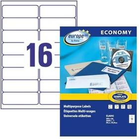 europe100 Etiketten, 99.1x33.9mm, weiß, 100 Blatt (1600 Etiketten)