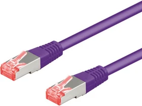 goobay Patchkabel, Cat6, S/FTP, RJ-45/RJ-45, 0.25m, violett