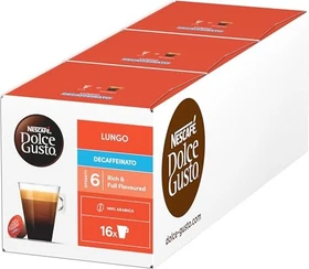 Nestlé Nescafe Dolce Gusto Caffe Lungo Decaffeinato Kaffeekapseln, 48 Stück (3x 16 Stück)