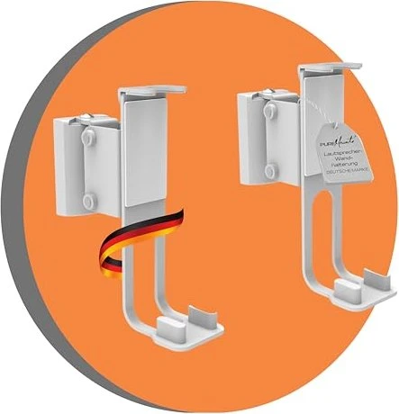 PureMounts Lautsprecher-Wandhalterung für Sonos weiß