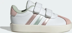 adidas VL Court 3.0 cloud white/linen green metallic/sandy pink metallic (Junior)