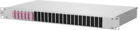 Metz Connect OpDAT fix splice LWL-Patchpanel SC-D Kupplungen, OM4 violett, 6-Port, 1HE, 1HE