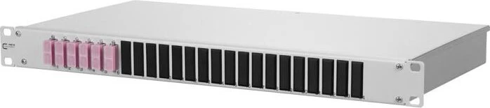 Metz Connect OpDAT fix splice LWL-Patchpanel SC-D Kupplungen, OM4 violett, 6-Port, 1HE, 1HE