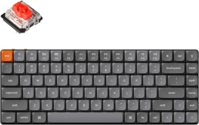 Keychron K3 Max, grau, LEDs RGB, hot-swap, Gateron LOW PROFILE 2.0 RED, USB/Bluetooth, US (K3M-H1-US)