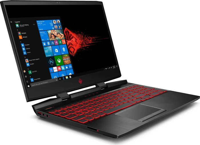 HP OMEN by HP Laptop 15-dc0313ng, Shadow Black, Core i7-8750H, 12GB RAM, 256GB SSD, 1TB HDD, GeForce GTX 1050 Ti, DE