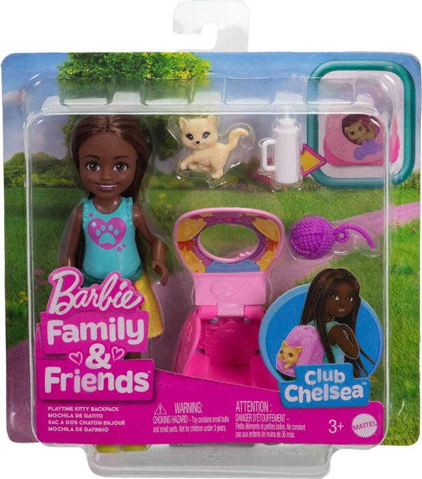 Mattel Barbie - Chelsea Family & Friends Spielspaß-Katzenrucksack Chelsea