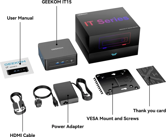 Geekom Mini IT15, Core Ultra 9 285H, 32GB RAM, 1TB SSD