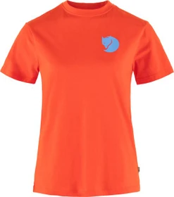 Fjällräven Fox Boxy Logo Funktionsshirt kurzarm flame orange (Damen)