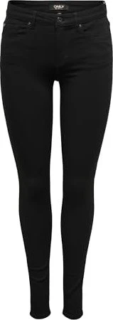 ONLY Skinny Mid Blush Jeans black denim (Damen)