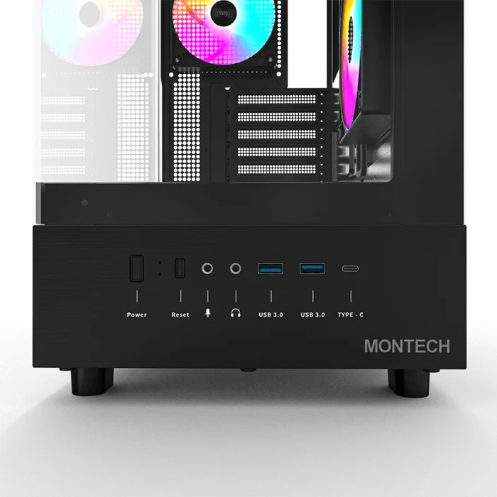 Montech XR, schwarz, Glasfenster