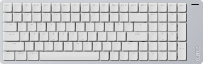 Lofree Flow 2 100, Silver, LEDs weiß, Kailh LOW PROFILE Void, USB/Bluetooth, US