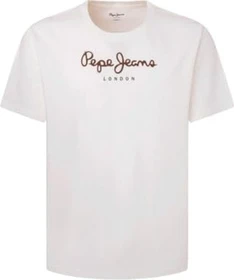 Pepe Jeans Logo Regular Fit T-Shirt kurzarm weiß (Herren)