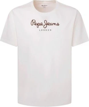Pepe Jeans Logo Regular Fit T-Shirt kurzarm weiß (Herren)
