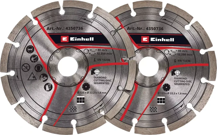 Einhell Diamanttrennscheibe, 125x1.8x22.2mm, 2 Stück