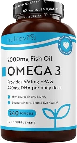 nutravita Omega 3 Fischöl Weichkapseln, 240 Stück