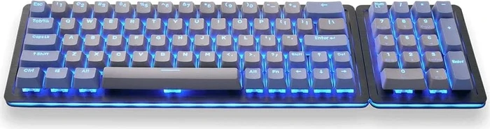 Mountain Mineral Keycap Set, Kunststoff (PBT) Double-Shot, grau/blau, 113 Tasten (104+9), ANSI-US