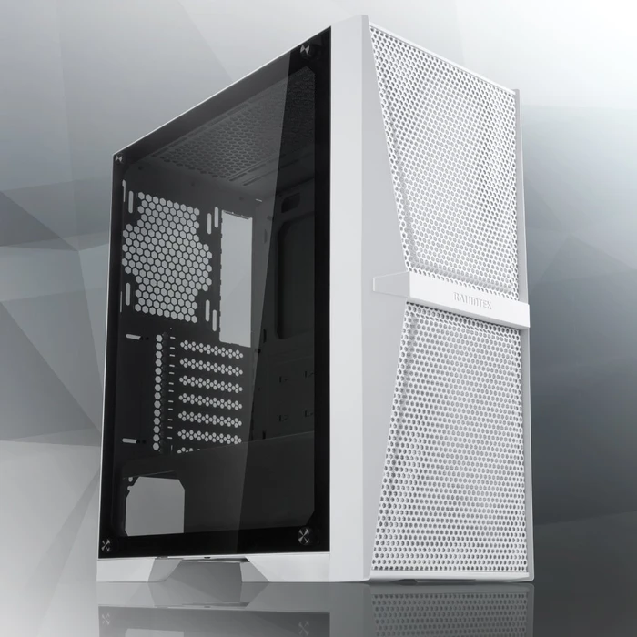 Raijintek Silenos MS, weiß, Glasfenster