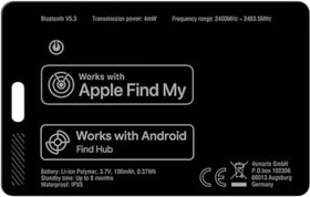 4smarts Standort-Finder SkyTag Card Duos ReCharge schwarz