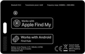 4smarts Standort-Finder SkyTag Card Duos ReCharge schwarz