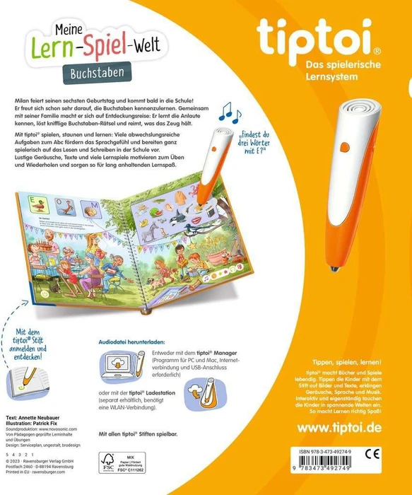 Ravensburger tiptoi Buch: Meine Lern-Spiel-Welt: Buchstaben