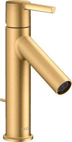 Hansgrohe Axor Starck Einhebel-Waschtischmischer 100 CoolStart mit Hebelgriff und Zugstangen-Ablaufgarnitur brushed brass