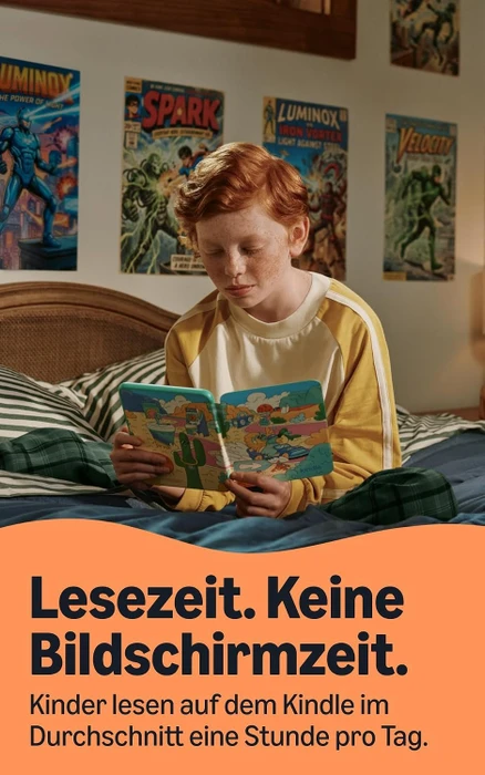 Amazon Kindle Colorsoft (3. Generation), 16GB Flash, Kids Edition, ohne Werbung, inkl. Hülle Zauberwald [2026]
