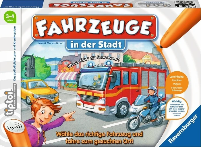 Ravensburger tiptoi Spiel: Fahrzeuge in der Stadt