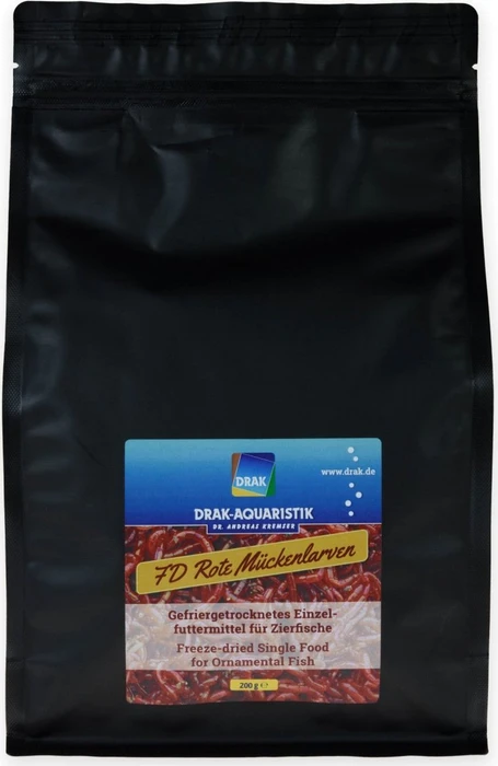 DRAK-Aquaristik FD Rote Mückenlarven, Standbodenbeutel, 200g
