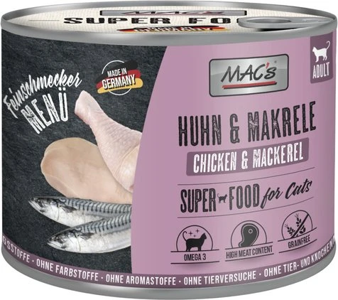 MAC's Cat Feinschmecker Huhn und Makrele Adult, 600g (6x 100g)