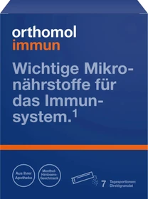 Orthomol immun Direktgranulat Menthol-Himbeer, 7 Stück