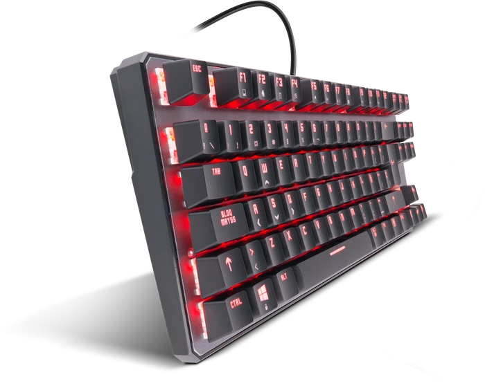 Krom Kernel TKL, LEDs RGB, grau/schwarz, Outemu Red, USB, ES
