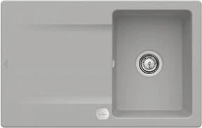Villeroy & Boch Siluet Flat 780x490mm Einbau Becken reversibel mit Ablauffernbedienung fossil