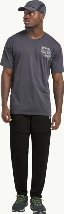 Jack Wolfskin Hikeout Zip Away Zip-Off Hose lang schwarz (Herren)
