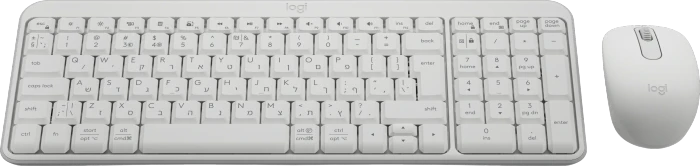 Logitech MK250 Compact Wireless Combo Off-White, Bluetooth, HE