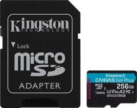 Kingston Canvas Go! Plus R170/W90 256GB Kit, UHS-I U3, A2, Class 10